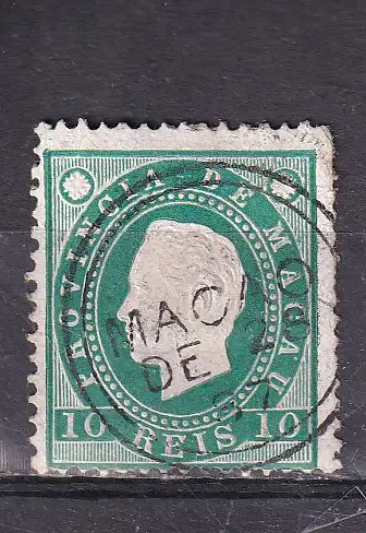 Macau 1886 Nr 33 A Zentraler Rund / Vollstempel