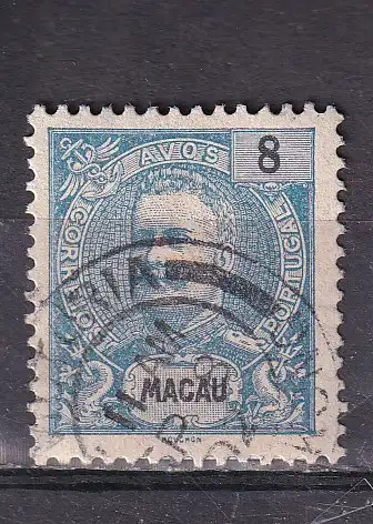 Macau 1898 Nr 85 Zentraler Rund / Vollstempel