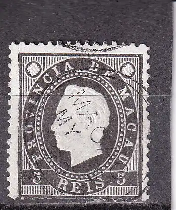 Macau 1886 Nr 32 A Rundstempel (Datum und/oder Ort klar)