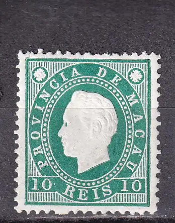 Macau 1886 Nr 33 A Falz / Gummimängel / *