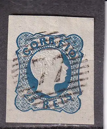 PORTUGAL 25 R/ Pedro V Mi 10 I Kabinettstück Stempel 77/ Coimbra