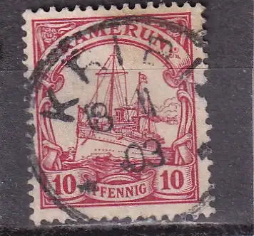 Dt. Kol. Kamerun 1900 Nr 9 Zentraler Rund / Vollstempel