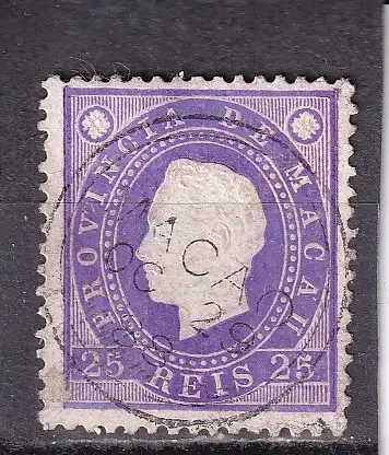 Macau 1886 Nr 35 A Zentraler Rund / Vollstempel