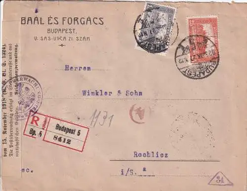 Ungarn 1923 Nr 357 358+360 Brief