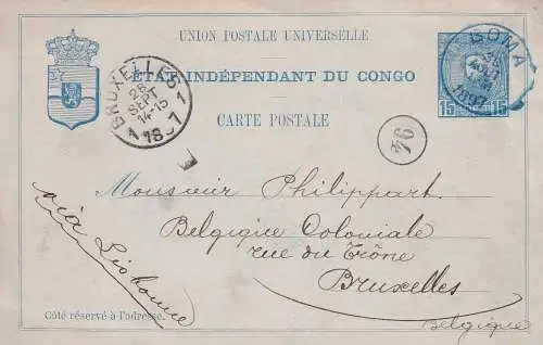 Belg.-Kongo (Kolonie) 1897 Nr PK 11 Brief