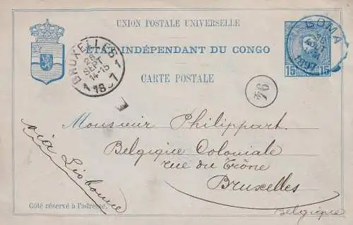 Belg.-Kongo (Kolonie) 1897 Nr PK 11 Brief