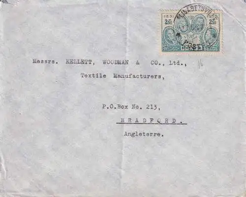 Belg.-Kongo (Kolonie) 1937 Nr 161 Brief