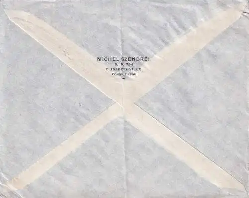Belg.-Kongo (Kolonie) 1937 Nr 161 Brief