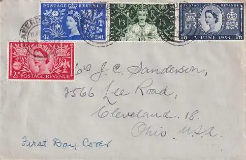 Großbritannien 1953 Ersttagsstempel