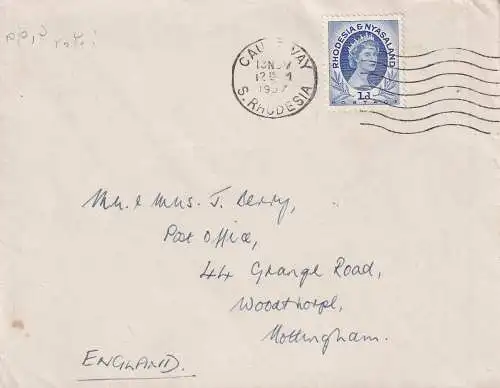 Rhodesien u. Nyassal. 1957 Nr 2C Brief