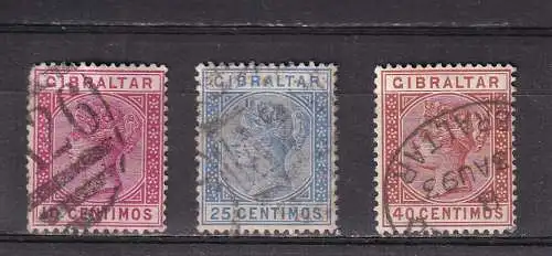 Gibraltar 1889 Nr 23-25 Gestempelt (Posten)