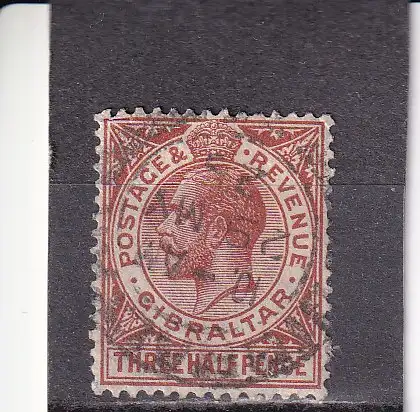 Gibraltar 1921 Nr 78 Zentraler Rund / Vollstempel