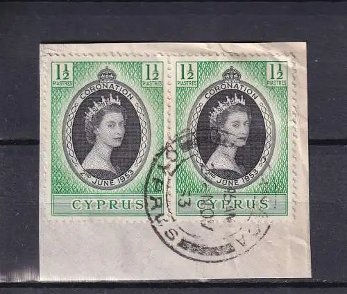 Zypern 1953 Nr 163 Briefstück