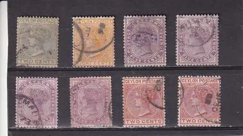 Sri Lanka 1883-1899 Nr 56-116 ex Gestempelt (Posten)