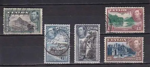 Sri Lanka 1938-1949 Nr 230-237 ex Gestempelt (Posten)
