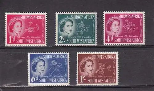 Südwestafrika 1953 Nr 274-278 Postfrisch / **