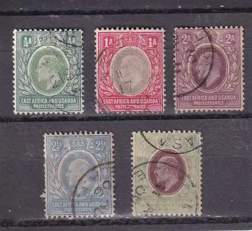 Brit. Ostafr./Uganda 1904 Nr 17-21 Gestempelt (Posten)