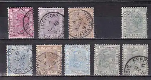 Sierra Leone 1884-1889 Zentraler Rund / Vollstempel