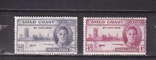 Goldküste 1946 Nr 118-119 Falz / Gummimängel / *