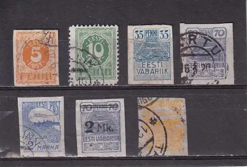Estland 1919-1920 Nr 6-20 ex Gestempelt (Posten)