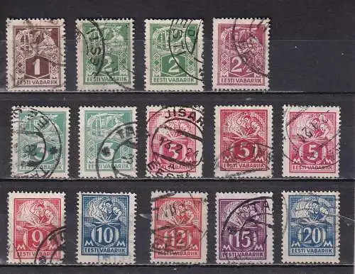 Estland 1922-1924 Nr 33-59 ex Gestempelt (Posten)