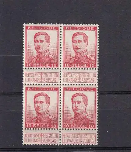 Belgien 1912 Nr 100 II Postfrisch / **