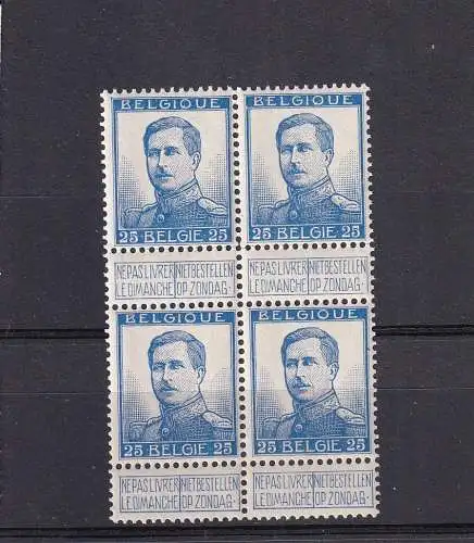 Belgien 1912 Nr 102II Postfrisch / **