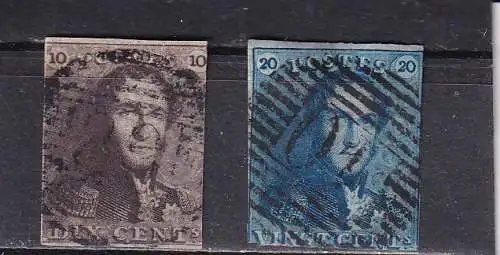 Belgien 1849 Nr 1-2 Gestempelt (Posten)