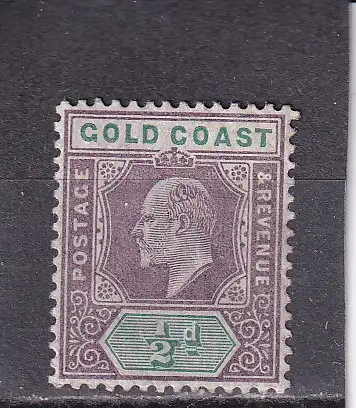 Goldküste 1902 Nr 34 Falz / Gummimängel / *