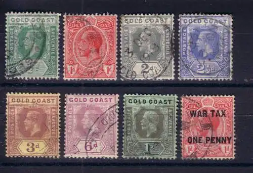 Goldküste 1912-1916 Nr 62-74 ex Gestempelt (Posten)
