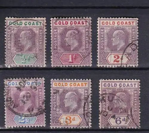 Goldküste 1902 Nr 34-39 Gestempelt (Posten)