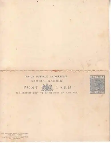 Gambia 1884 Nr AK2 Falz / Gummimängel / *