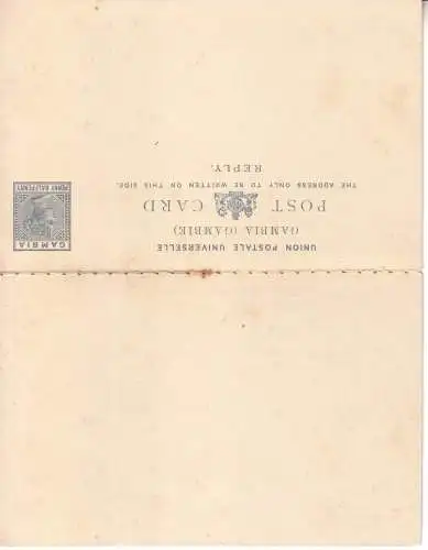 Gambia 1884 Nr AK2 Falz / Gummimängel / *