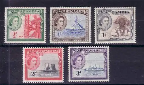 Gambia 1953 Nr 148-152 Postfrisch / **