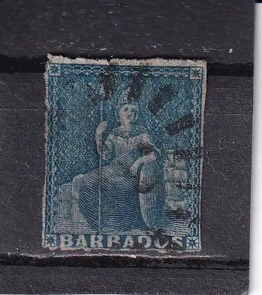 Barbados 1871 Nr 17 Zentraler Rund / Vollstempel