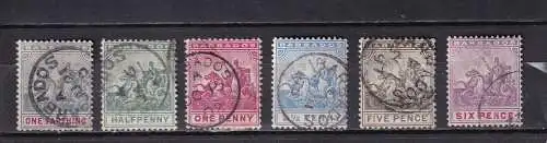 Barbados 1892 Nr 42-48 ex Gestempelt (Posten)