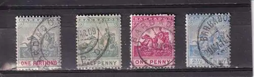 Barbados 1905 Nr 62-65 Gestempelt (Posten)