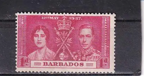 Barbados 1937 Nr 152 Falz / Gummimängel / *