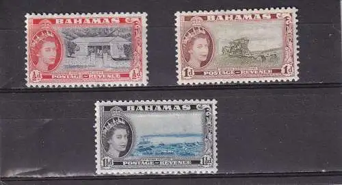 Bahamas 1954 Nr 163-165 Falz / Gummimängel / *