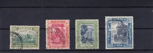 Jamaika 1920-1923 Nr 77-78 90-91 Zentraler Rund / Vollstempel