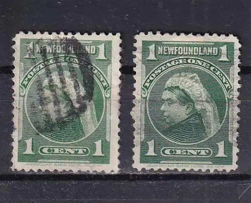 Kanada (Brit. Kol.) Neufundland 1897 Nr 62a+b Gestempelt (Posten)