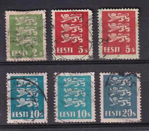Estland 1928 Nr 75-82 ex Gestempelt (Posten)