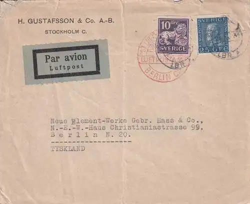 Schweden 1931 Brief