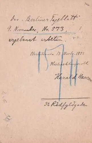 Norwegen 1893 Brief