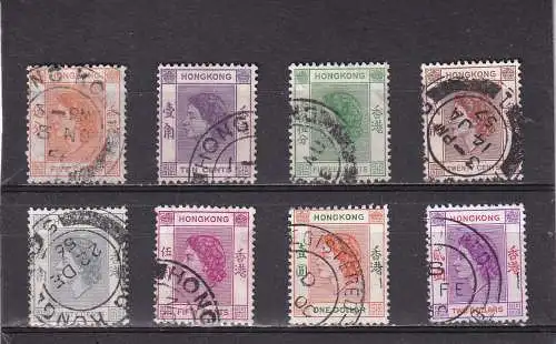 Hongkong 1954 Nr 178-189 ex Gestempelt (Posten)