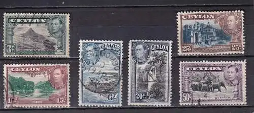 Sri Lanka 1938 Nr 231-239 ex Gestempelt (Posten)