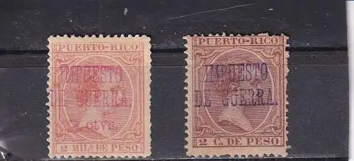 Puerto Rico 1898 Falz / Gummimängel / *