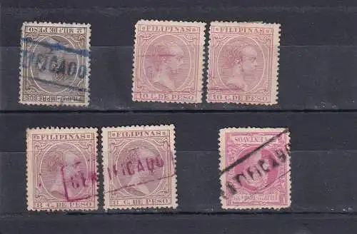 Philippinen 1890-92 Zentraler Rund / Vollstempel