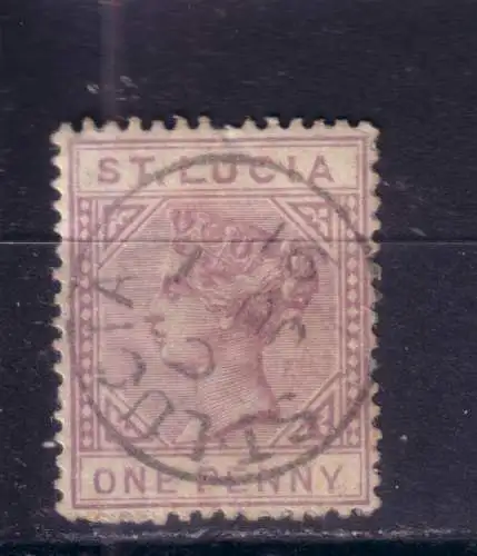 St. Lucia 1884 Nr 20 I Zentraler Rund / Vollstempel