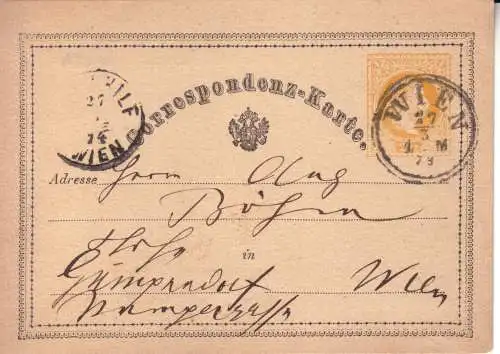 Österreich 1874 Nr P 2 Brief